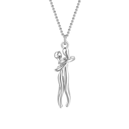 Embrace Forever – Adjustable Hugging Couple Pendant Necklace for Lovers